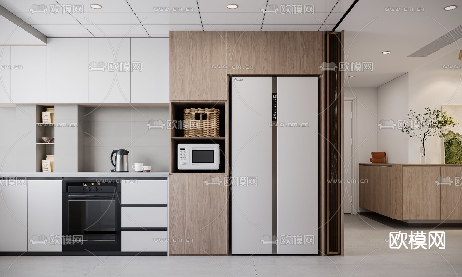 日式客餐厅3d模型下载（渲染图4）