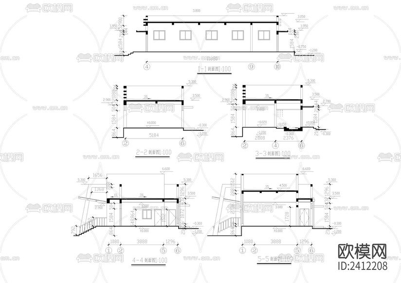 游泳館建筑設(shè)計(jì)cad施工圖下載(渲染圖2)