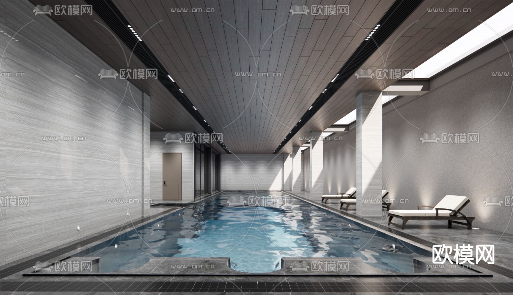 游泳池 游泳馆免费3d模型下载