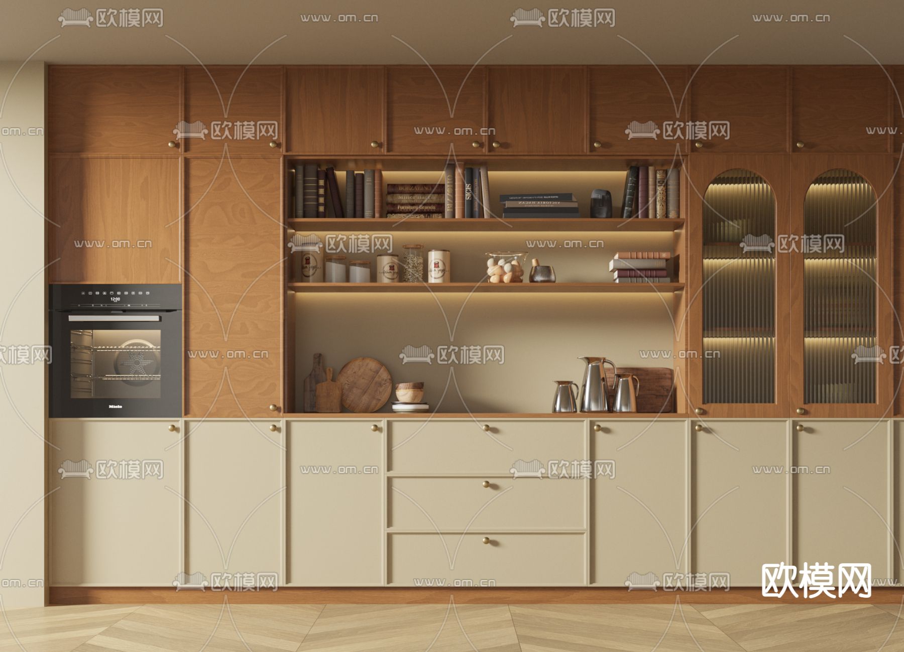 法式复古餐边柜 橱柜3d模型下载