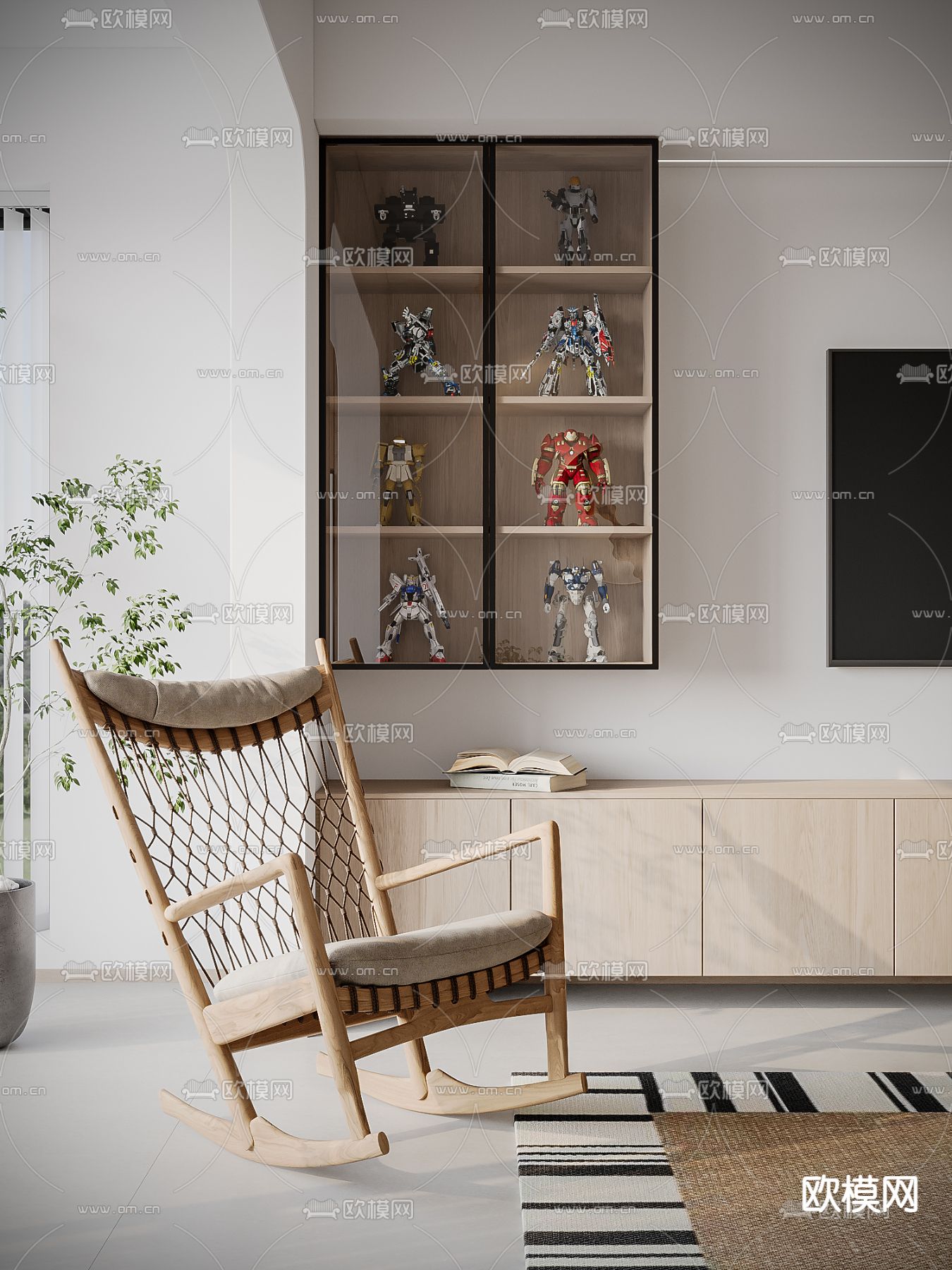 日式客餐厅3d模型下载（渲染图2）