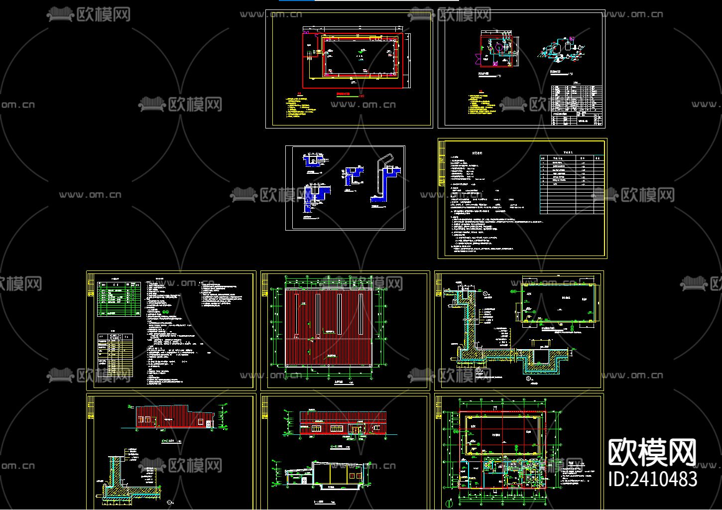 游泳池建筑设计cad施工图下载（渲染图4）