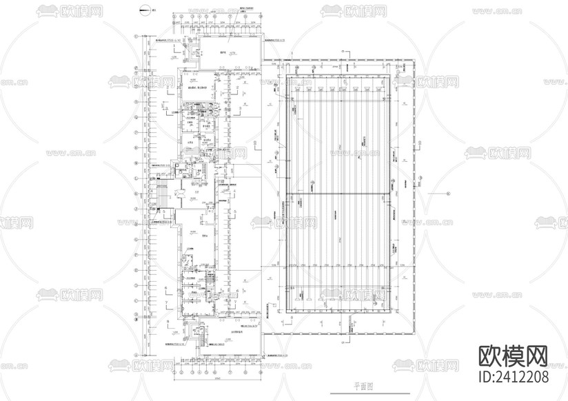 游泳館建筑設(shè)計(jì)cad施工圖下載(渲染圖4)