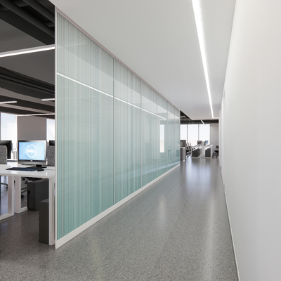  办公室走廊过道su模型 