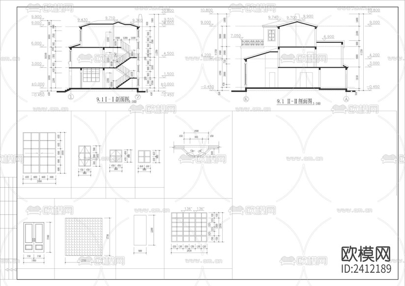 法式別墅建筑設(shè)計(jì)cad施工圖下載(渲染圖3)