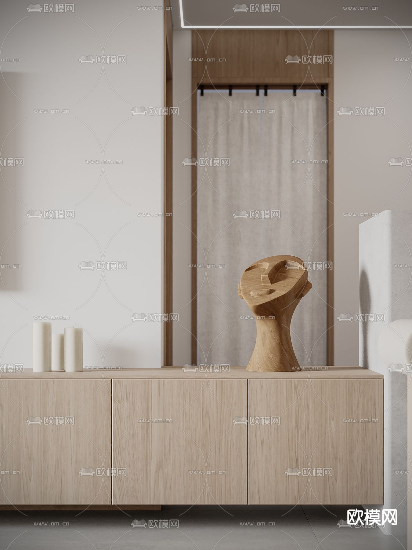 日式客餐厅3d模型下载（渲染图5）