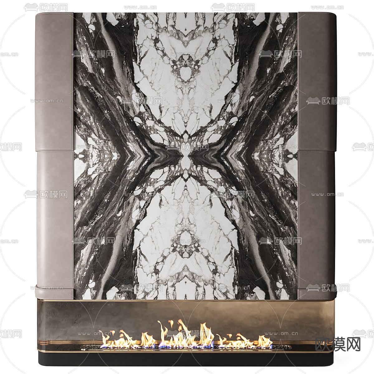轻奢壁炉3d模型下载