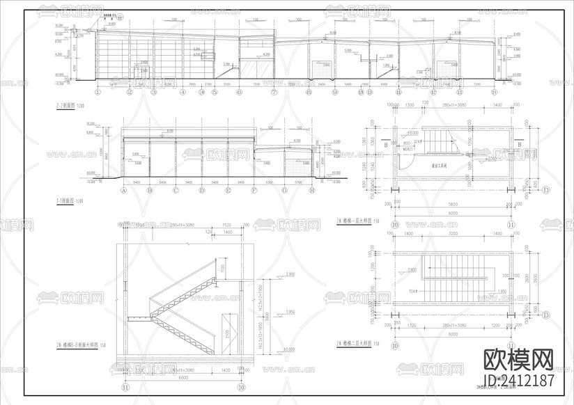 雪鐵龍C級店建筑設(shè)計cad施工圖下載(渲染圖3)