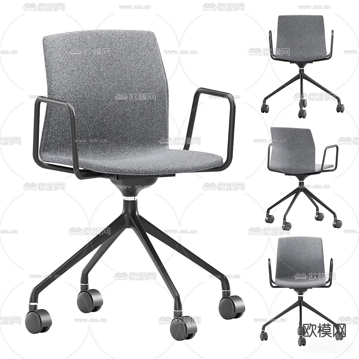 现代办公椅 职员椅3d模型下载