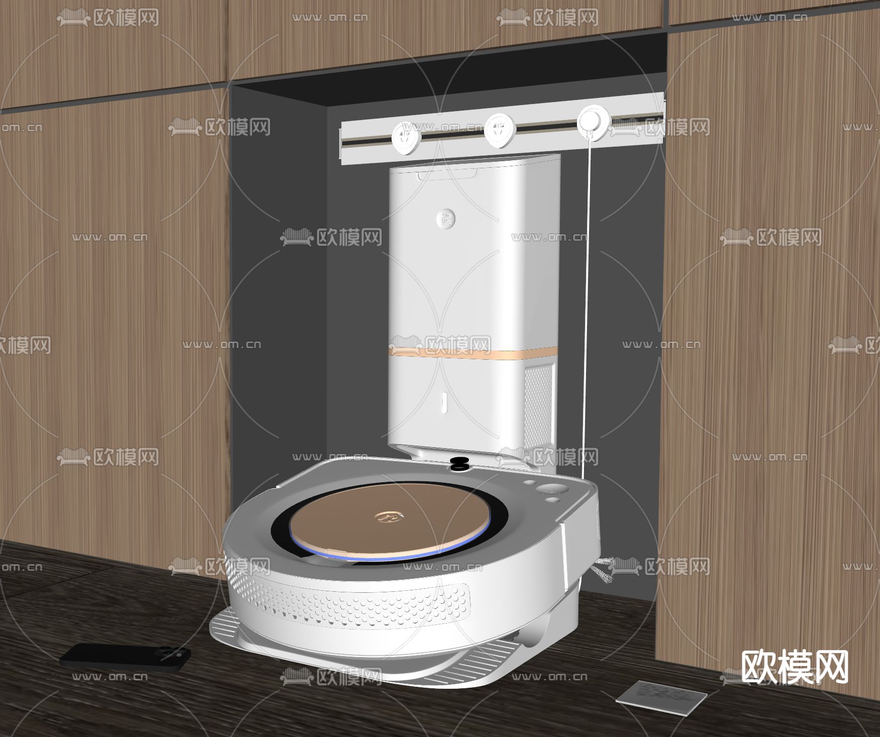 智能扫地机器人su模型下载（渲染图2）