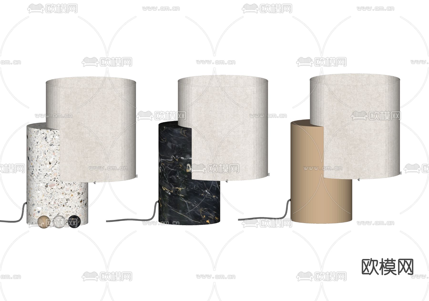 极简台灯su模型下载（渲染图2）