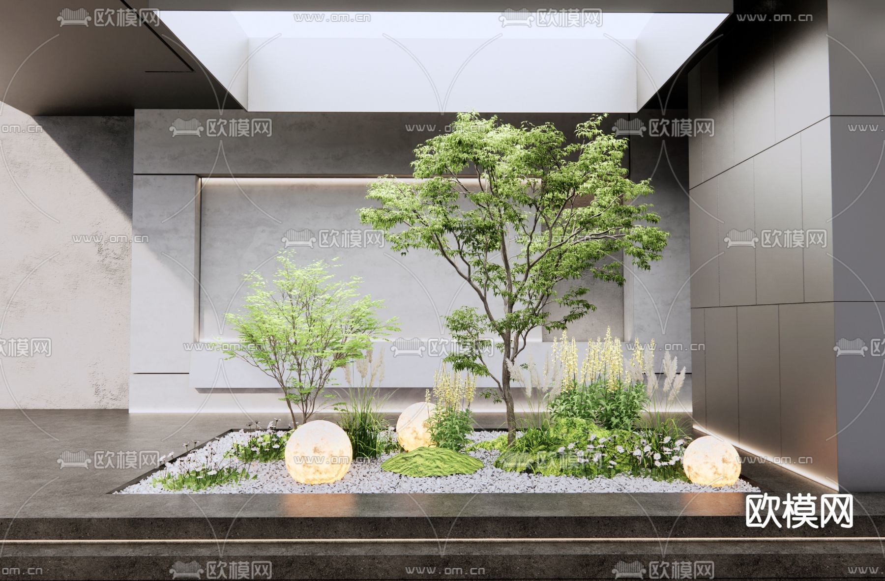 室内植物绿植造景3d模型下载_ID12239750_3dmax免费模型-欧模网