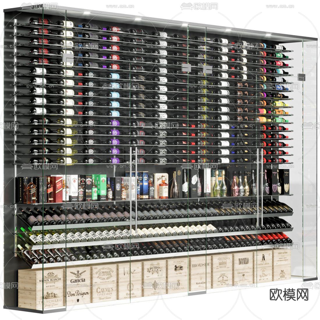 酒柜 红酒陈列柜3d模型