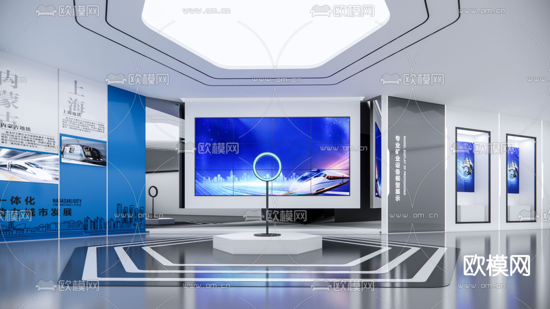 现代科技展厅su模型下载_ID12242482_sketchup模型下载-欧模网