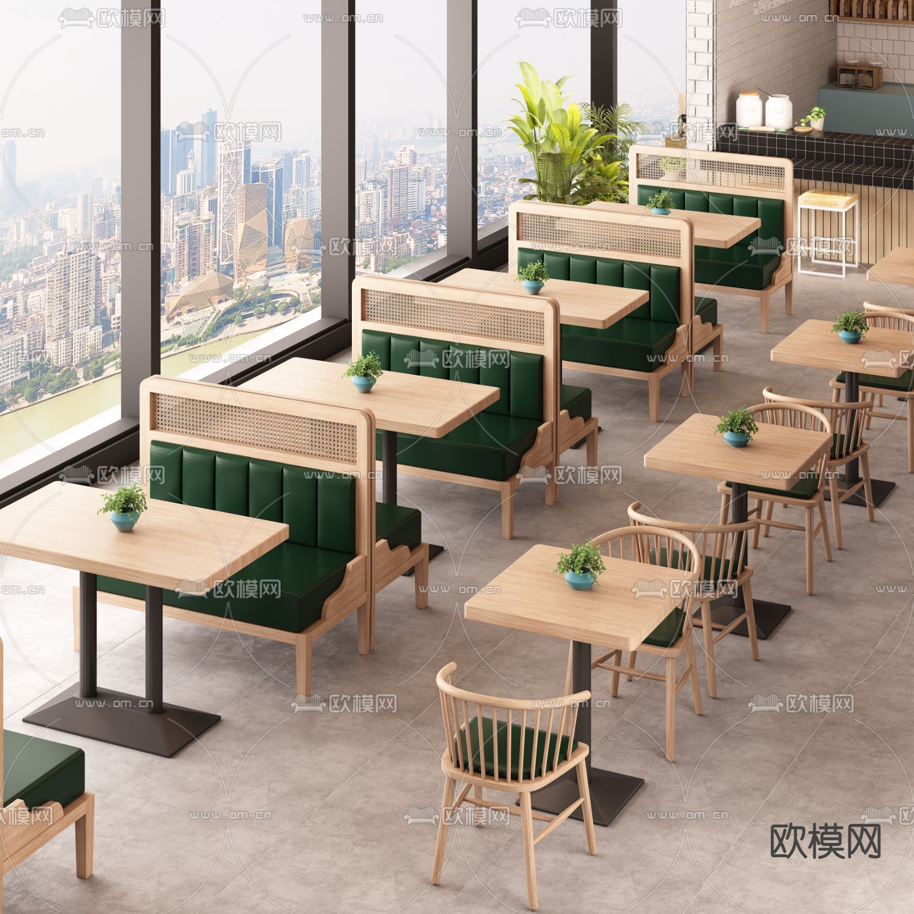 北欧奶茶店3d模型下载