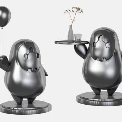  潮玩雕塑su模型 