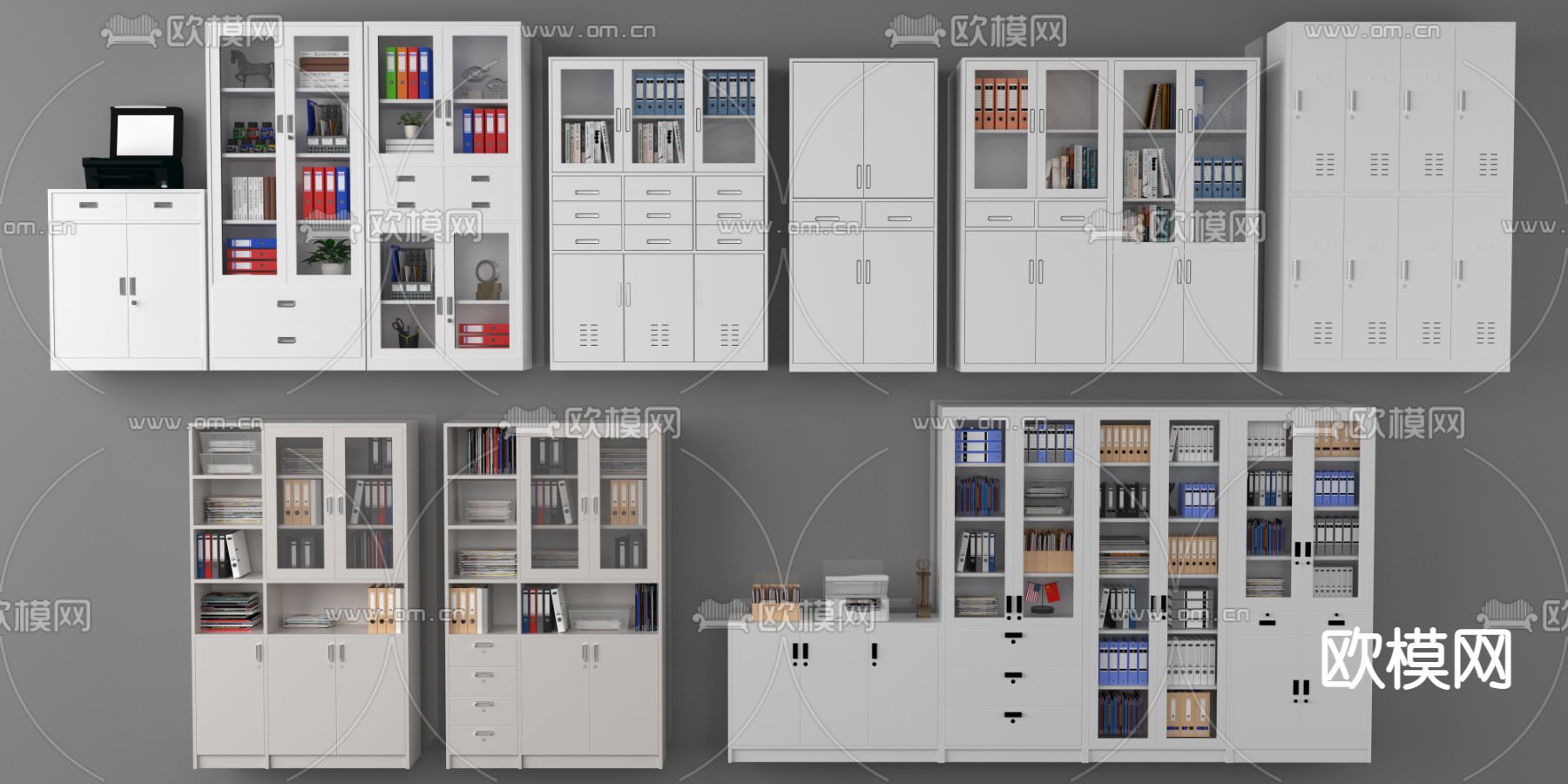 文件柜 档案柜3d模型下载