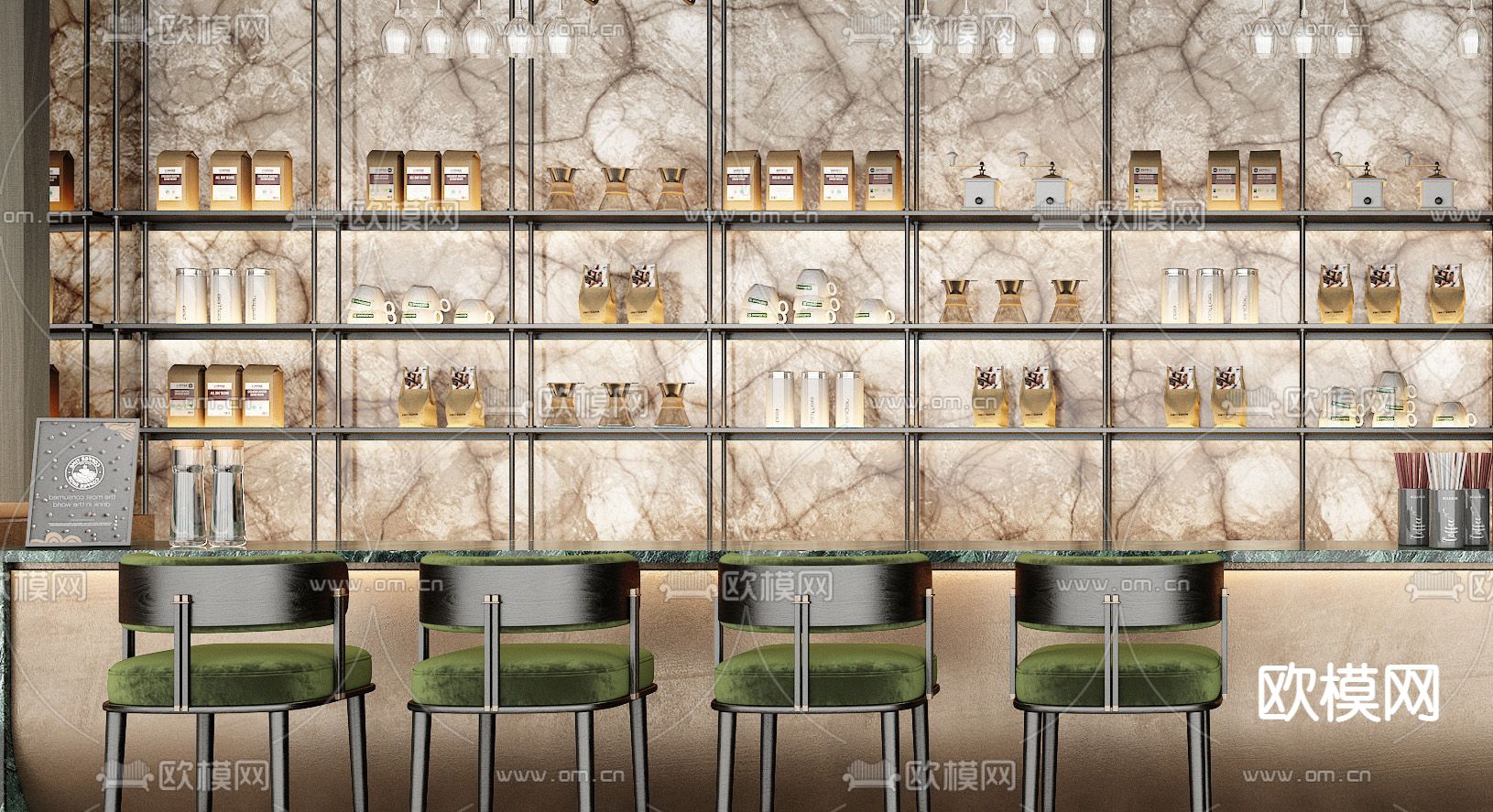 轻奢售楼处 售楼中心3d模型下载（渲染图4）