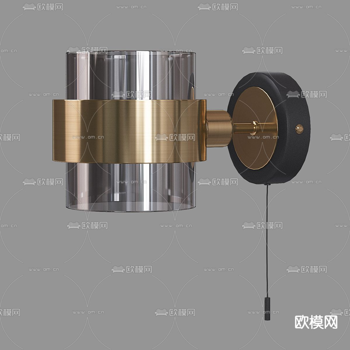 现代金属壁灯免费3d模型下载