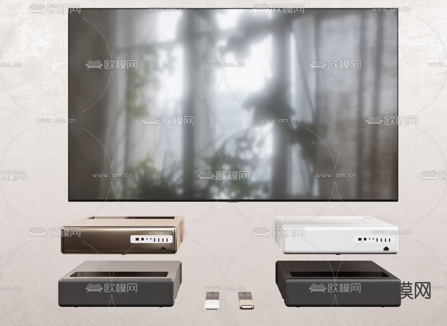 激光电视主机  显示器3d模型下载