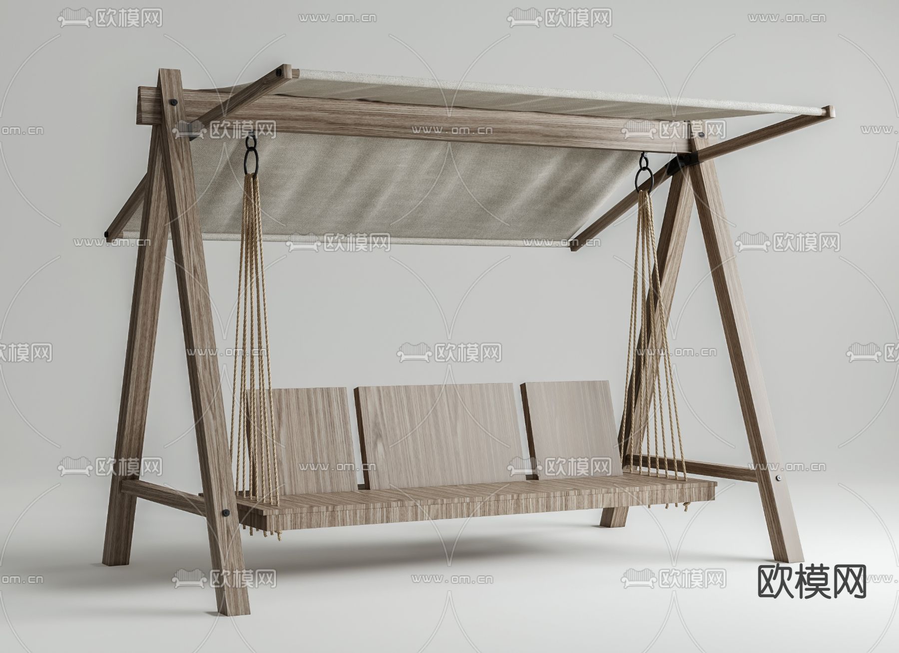现代户外秋千 户外摇椅su模型下载（渲染图1）