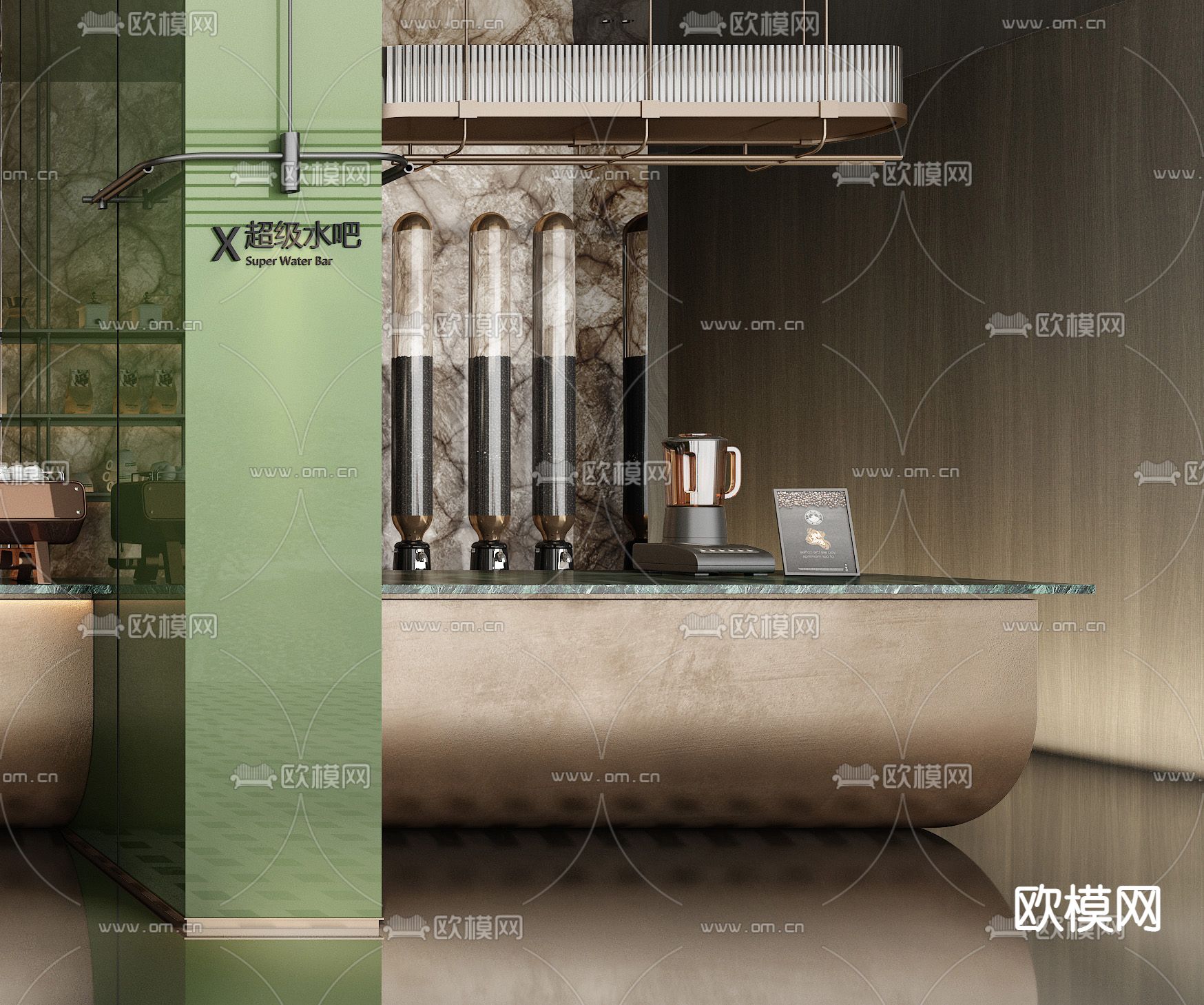 轻奢售楼处 售楼中心3d模型下载（渲染图3）