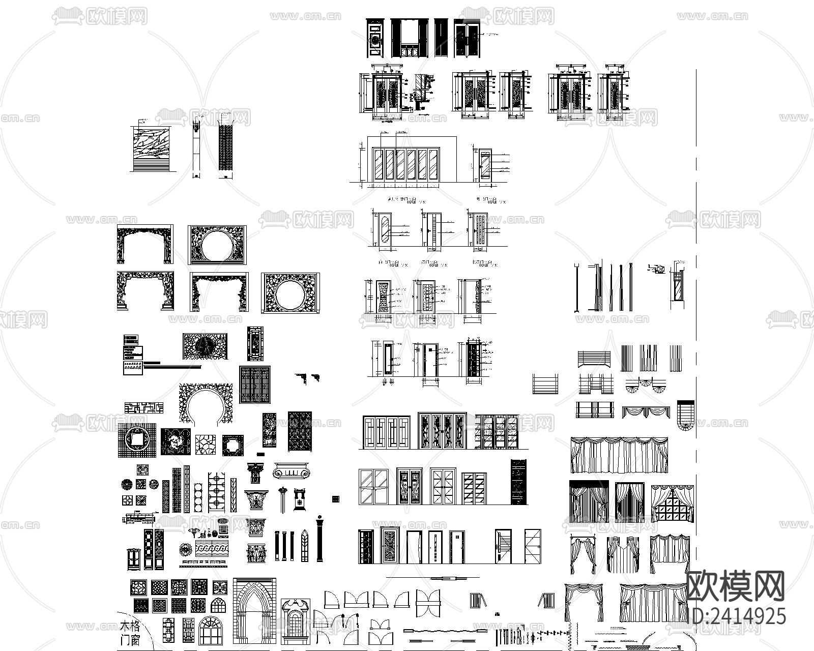 会议桌椅cad平面图库下载（渲染图5）