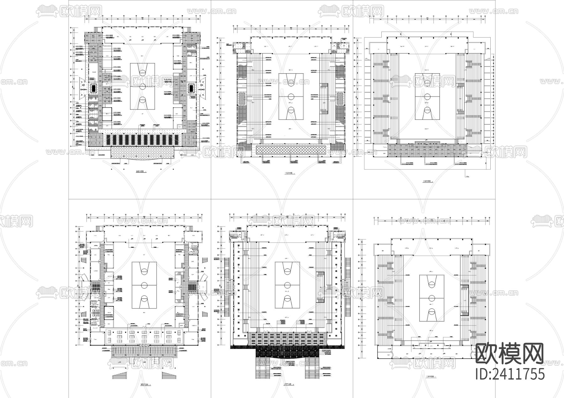 体育馆装修设计cad施工图下载（渲染图1）