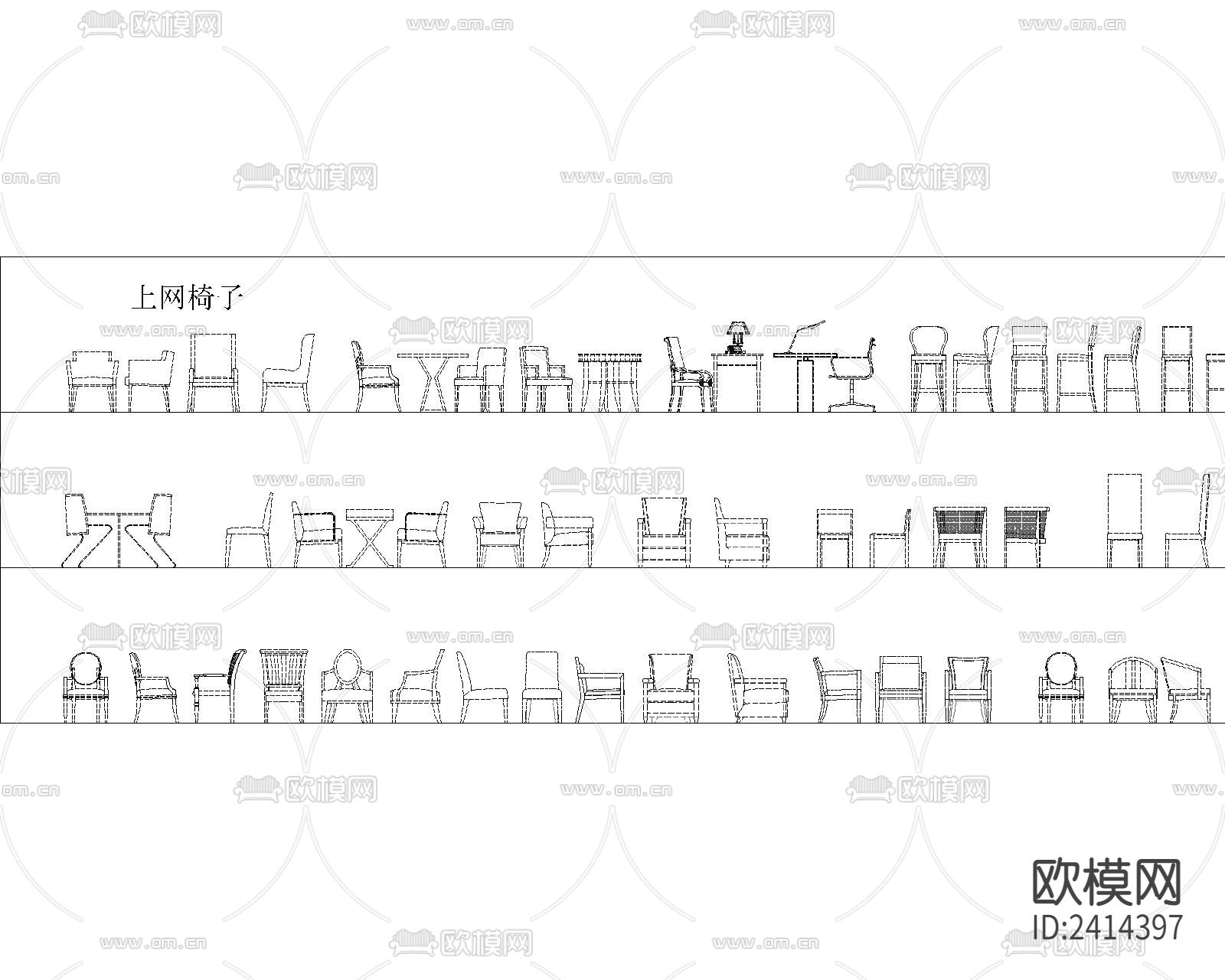 立面图库设计cad施工图下载（渲染图1）
