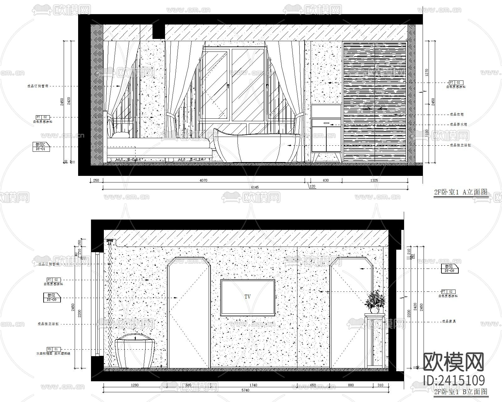 中式别墅装修设计cad施工图下载（渲染图10）