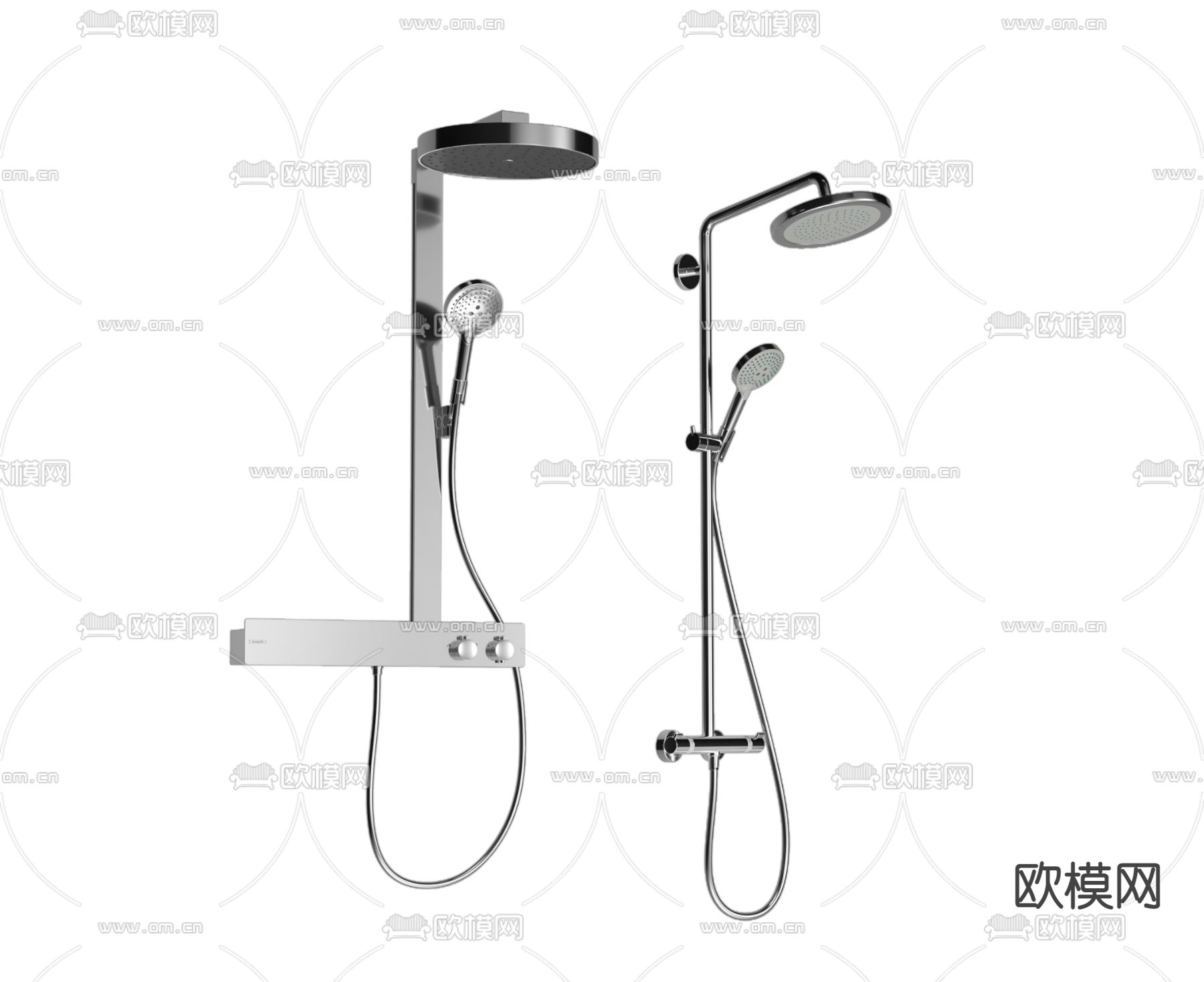 淋浴花洒3d模型下载