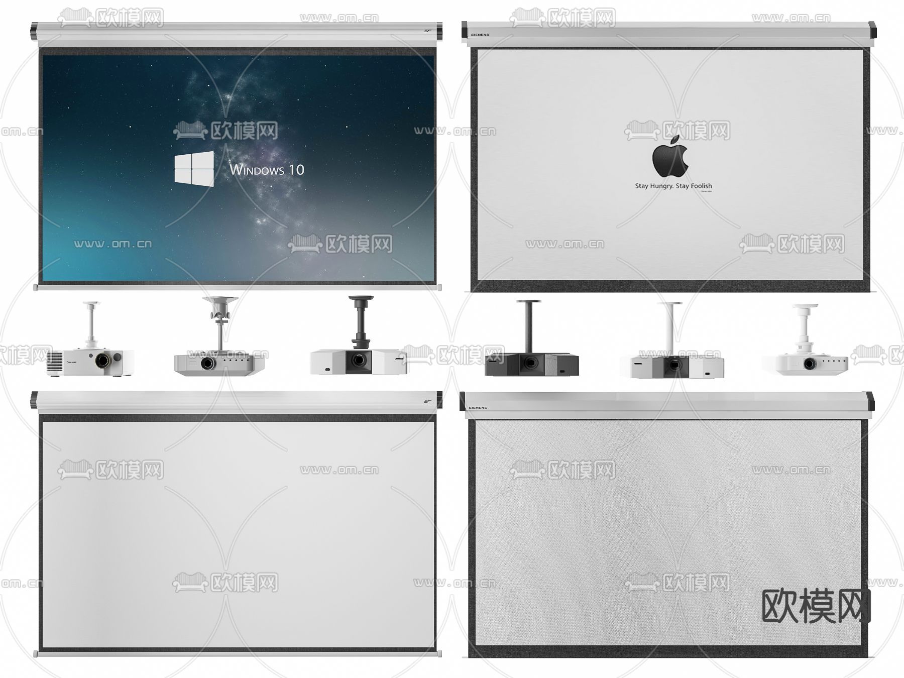 投影幕布 投影仪3d模型下载