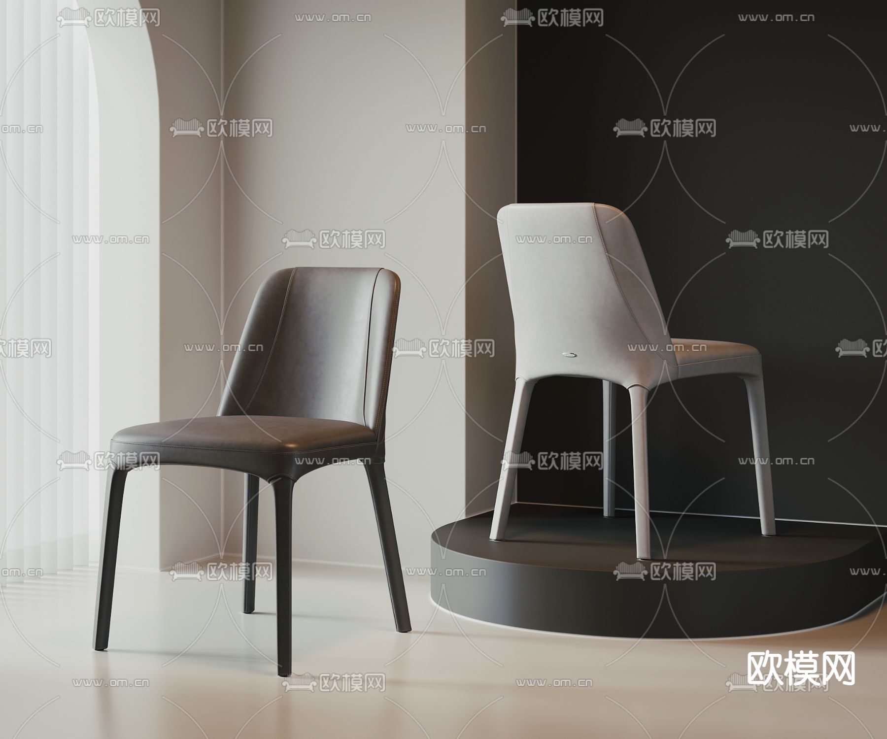 现代单椅3d模型下载