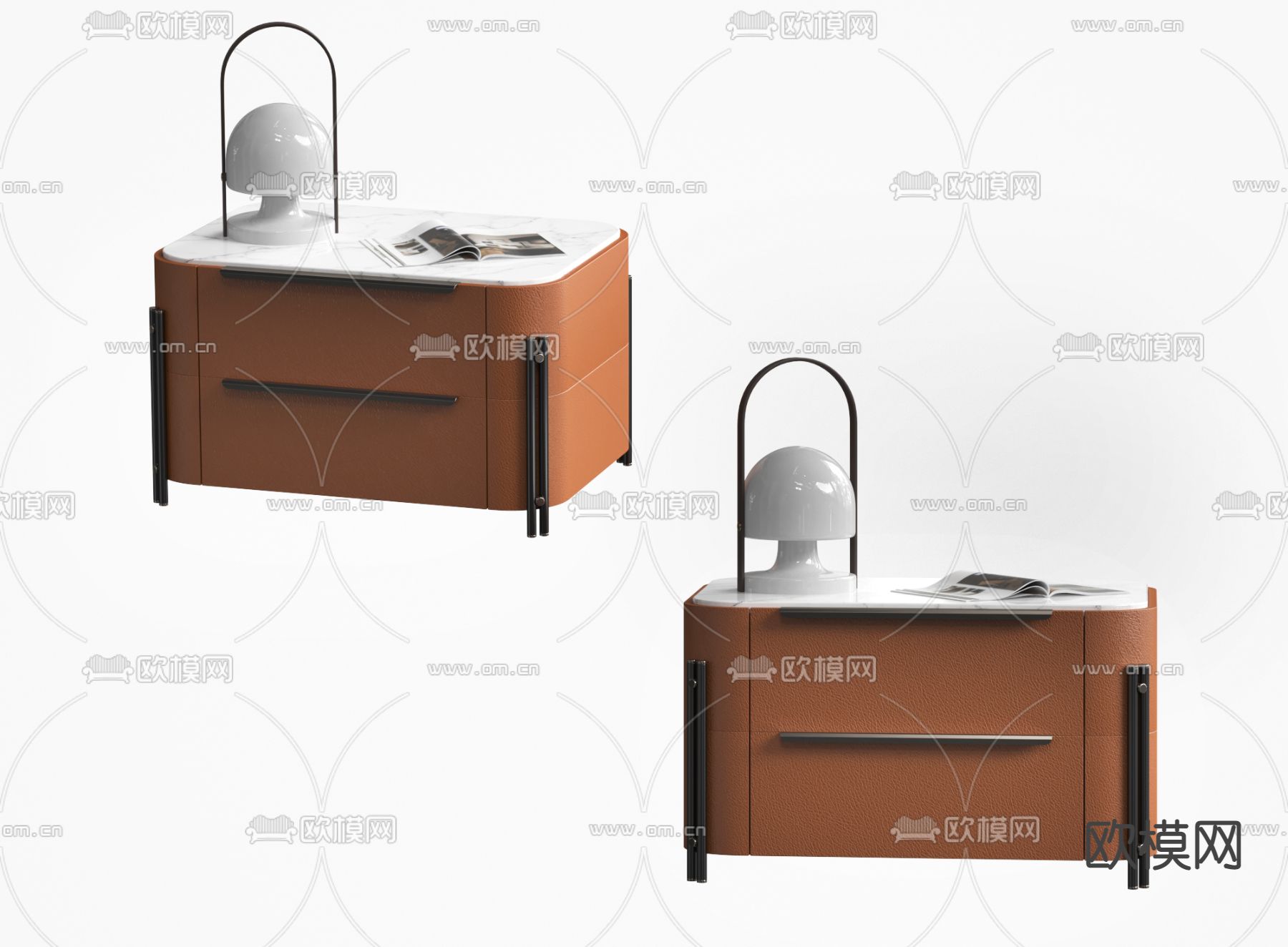 轻奢床头柜3d模型下载