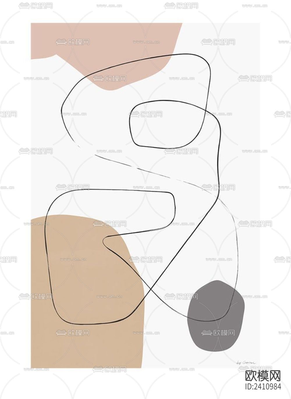抽象装饰画贴图下载（渲染图1）