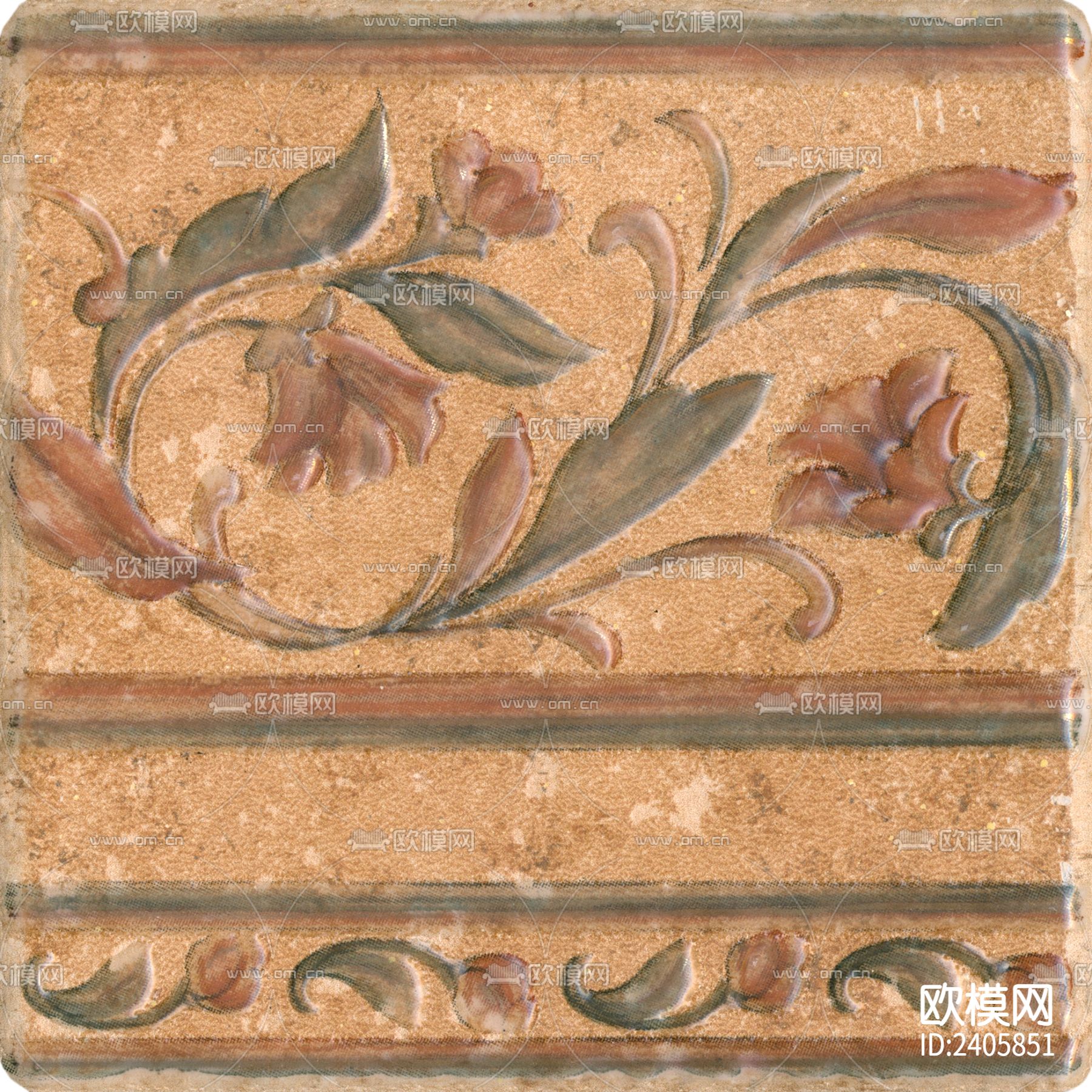 田园 仿古砖 花砖贴图下载