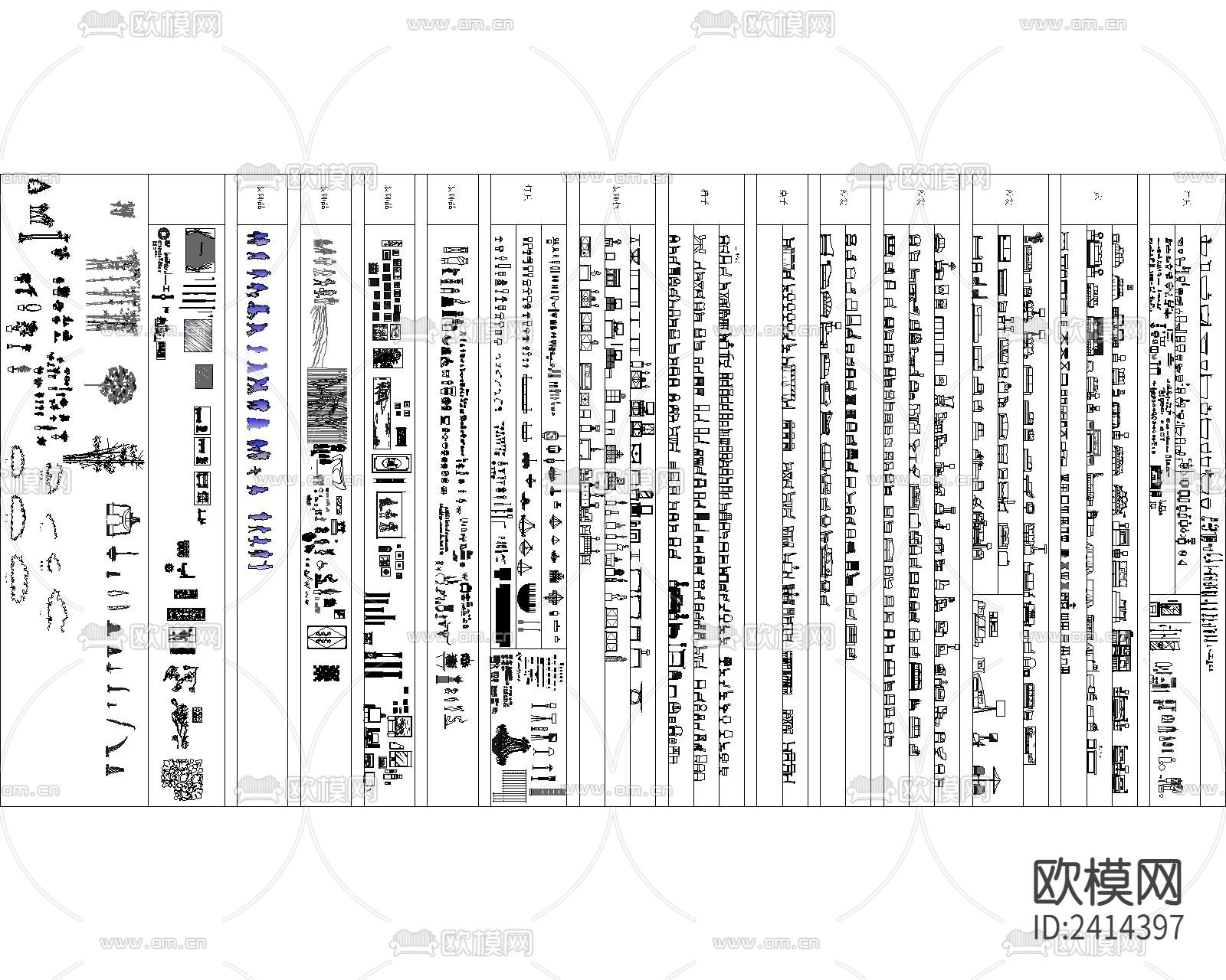 立面图库设计cad施工图下载（渲染图2）