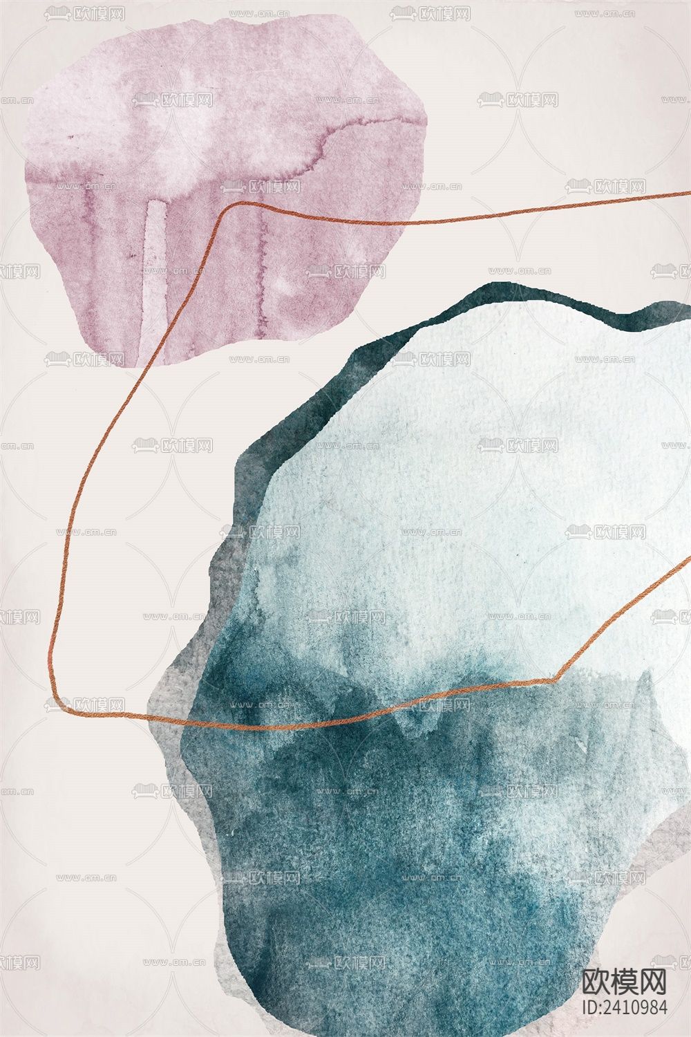 抽象装饰画贴图下载（渲染图4）