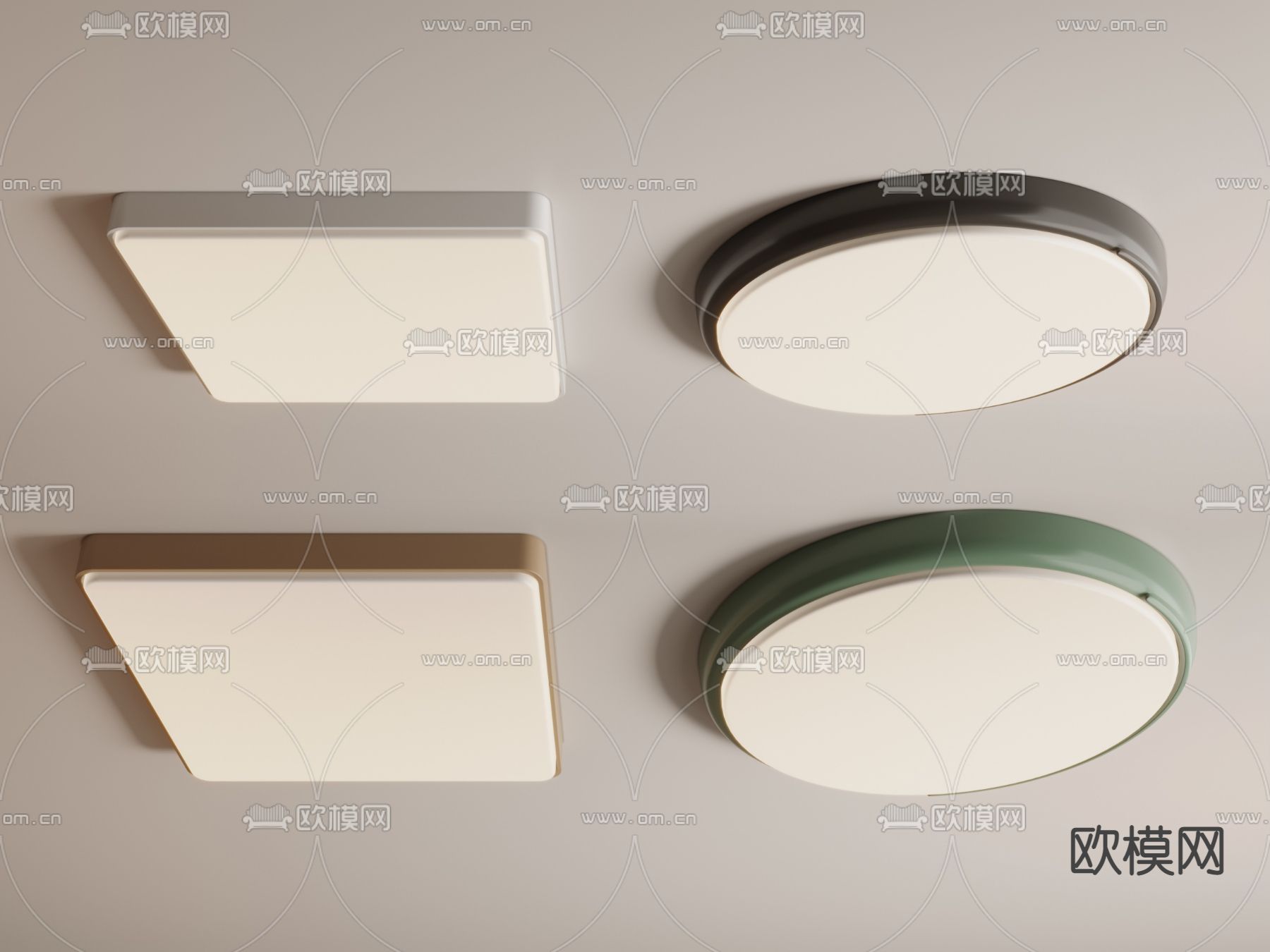 现代吸顶灯3d模型下载