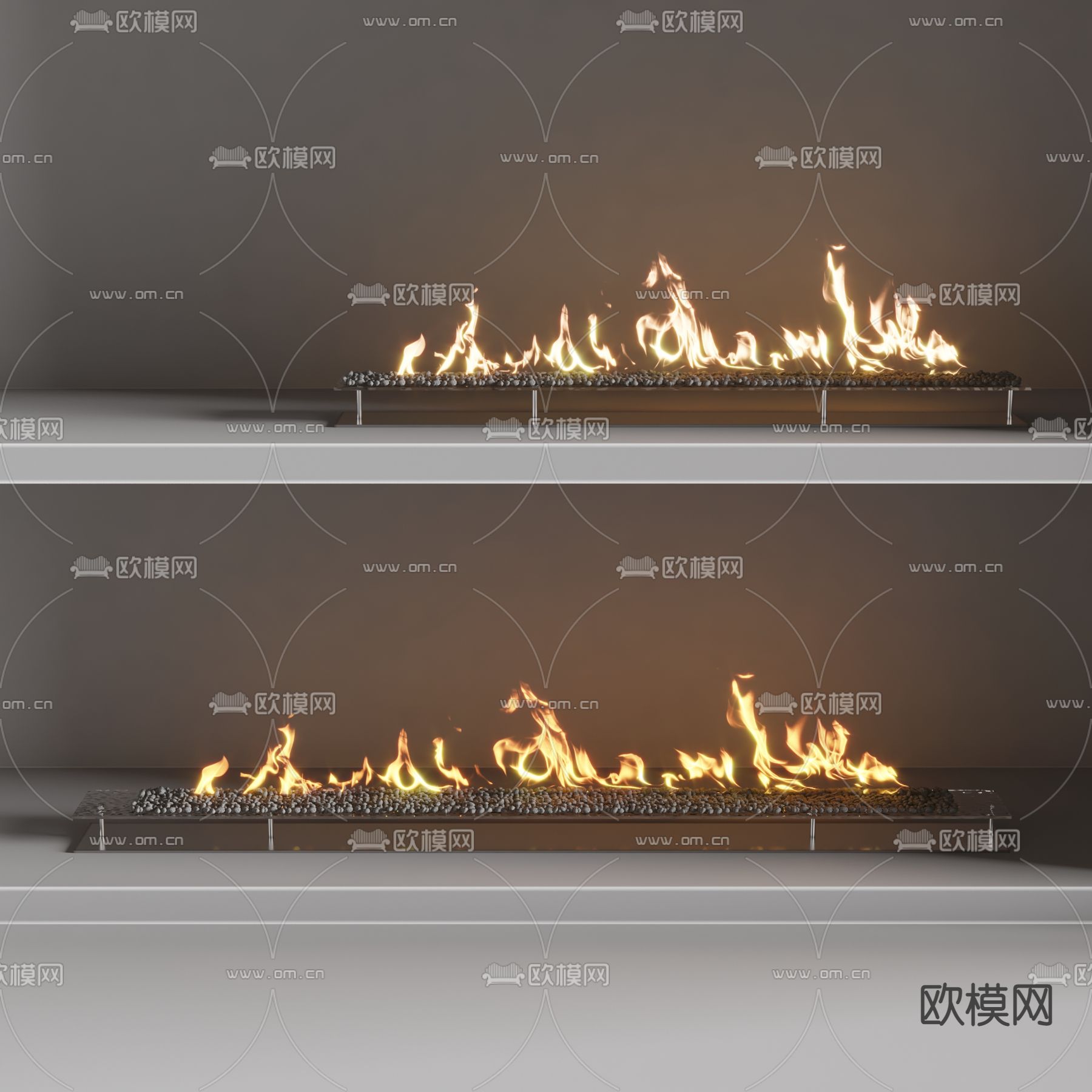 edra 电子壁炉3d模型下载