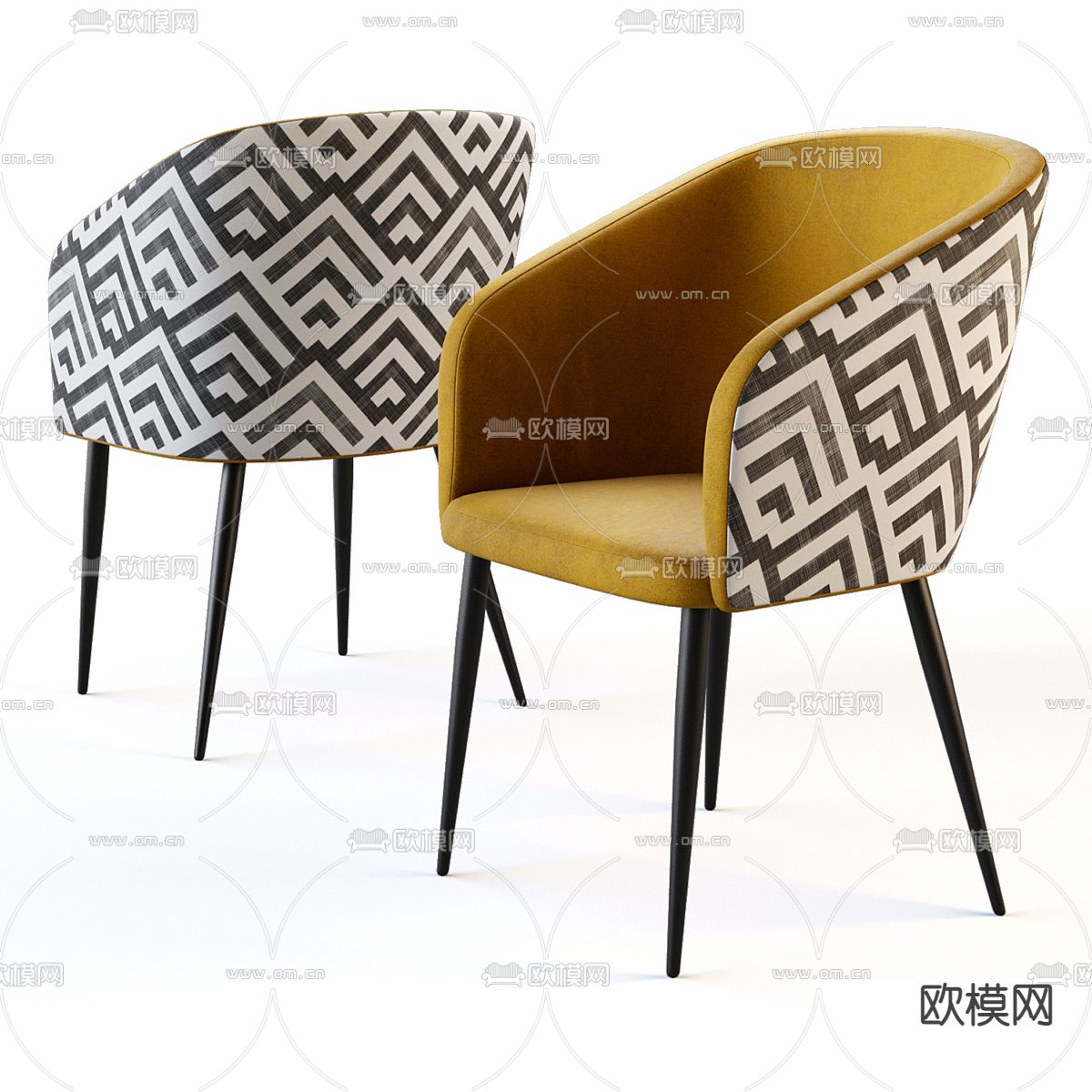 现代单椅 椅子 餐椅3d模型下载