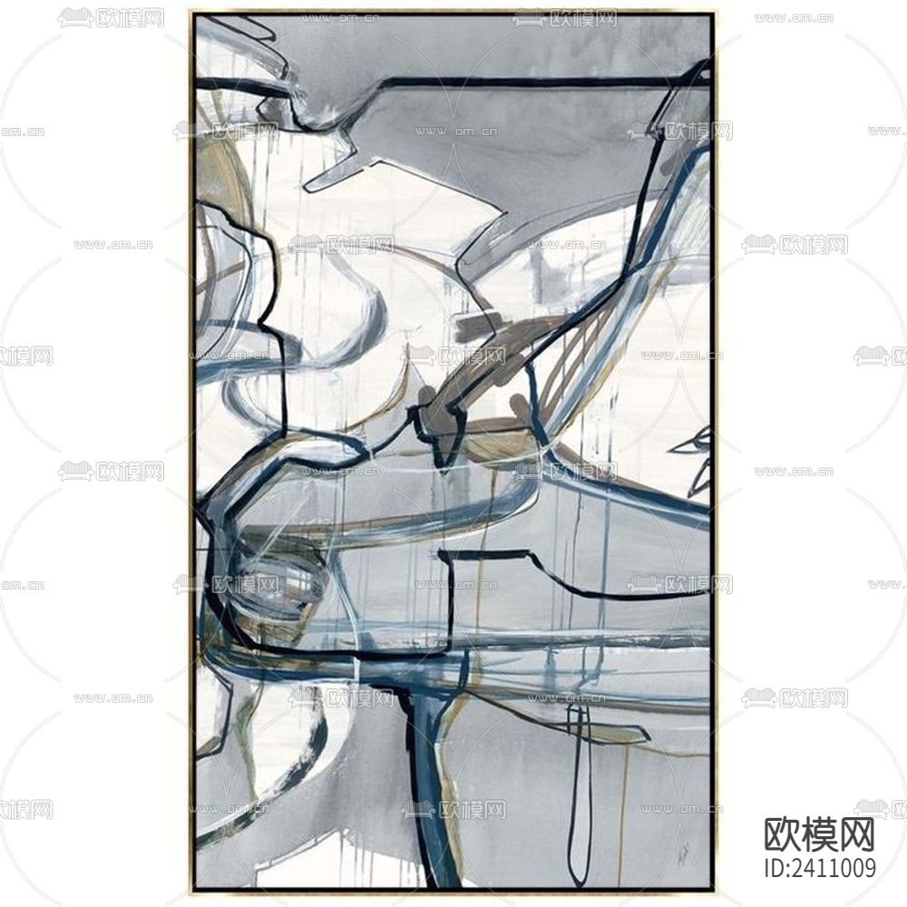 抽象装饰画贴图下载（渲染图1）