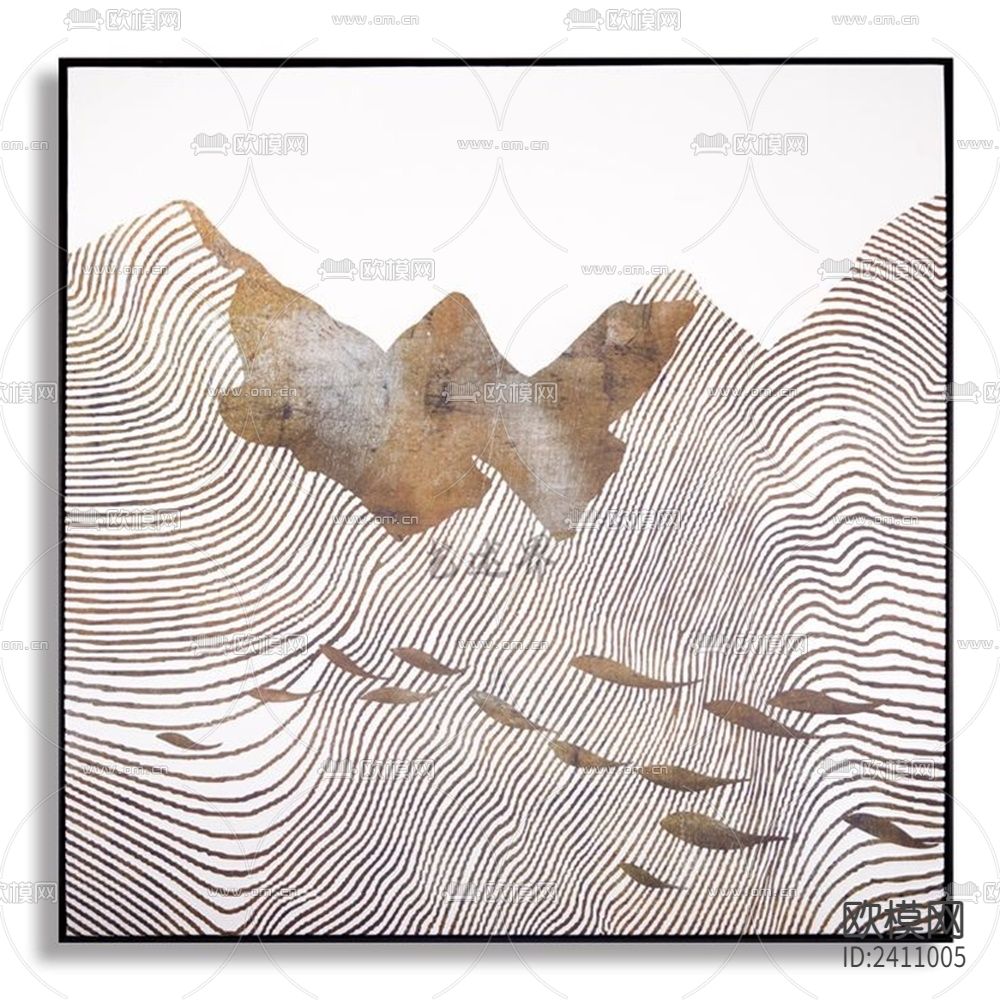 抽象装饰画贴图下载（渲染图2）