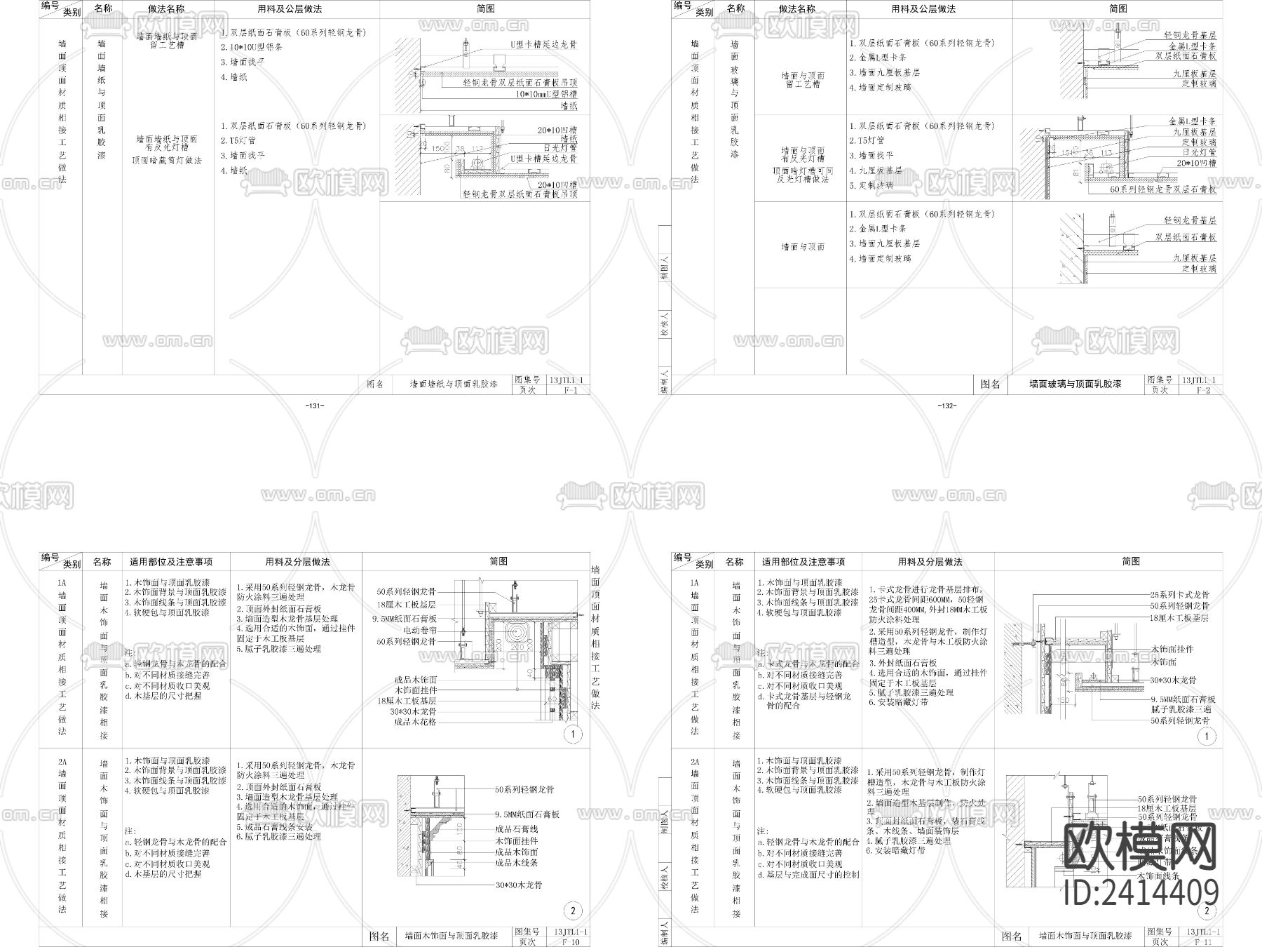 通用节点墙顶相接大样设计cad施工图下载（渲染图3）