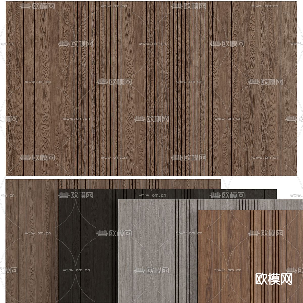 现代护墙板 墙饰板3d模型