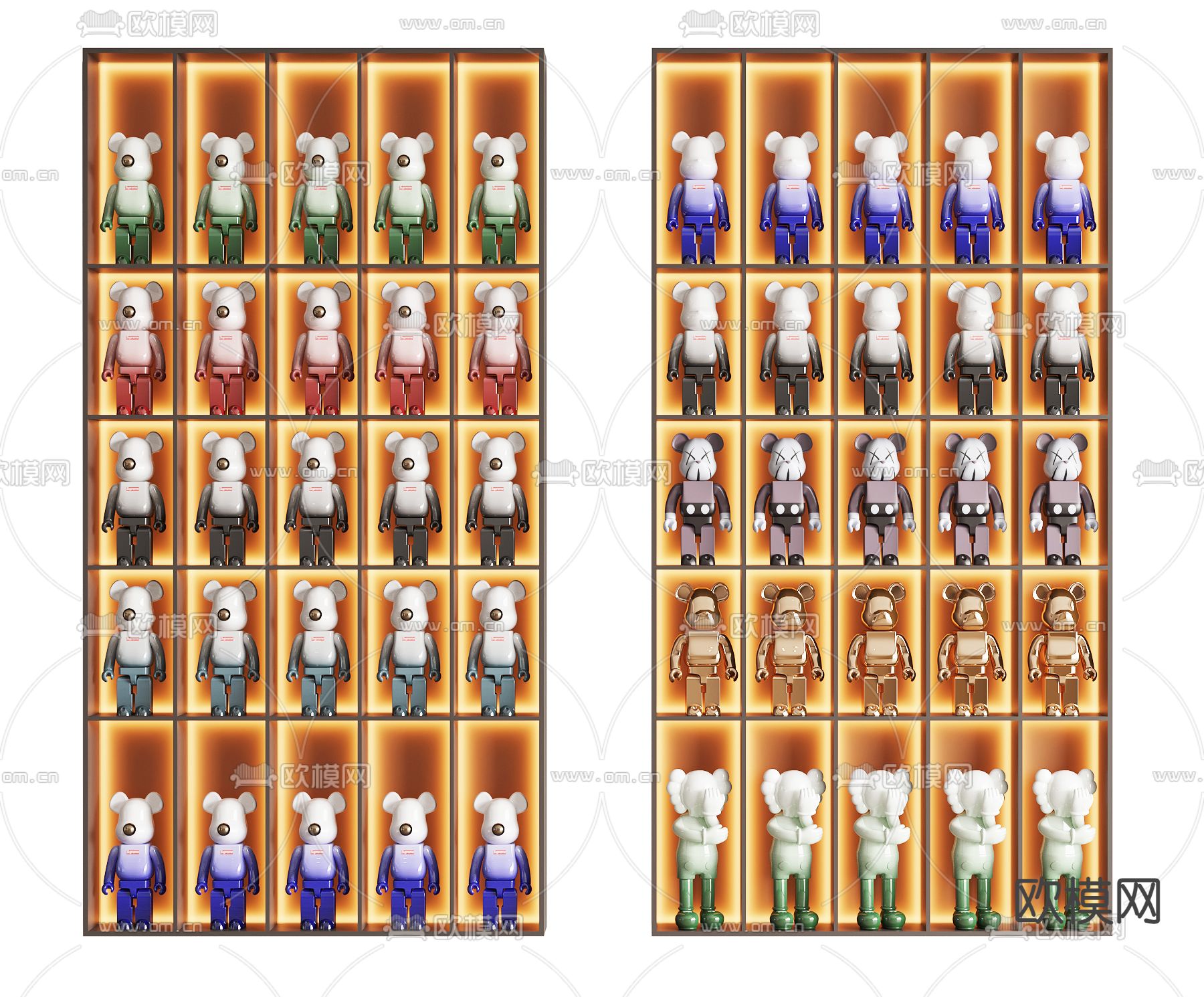 KAWS公仔 暴力熊手办 潮玩3d模型下载