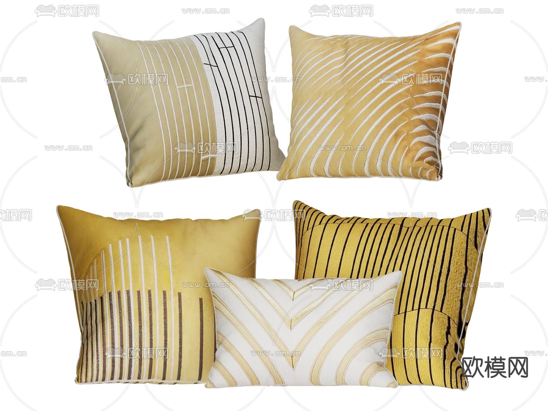 轻奢抱枕 靠枕3d模型下载