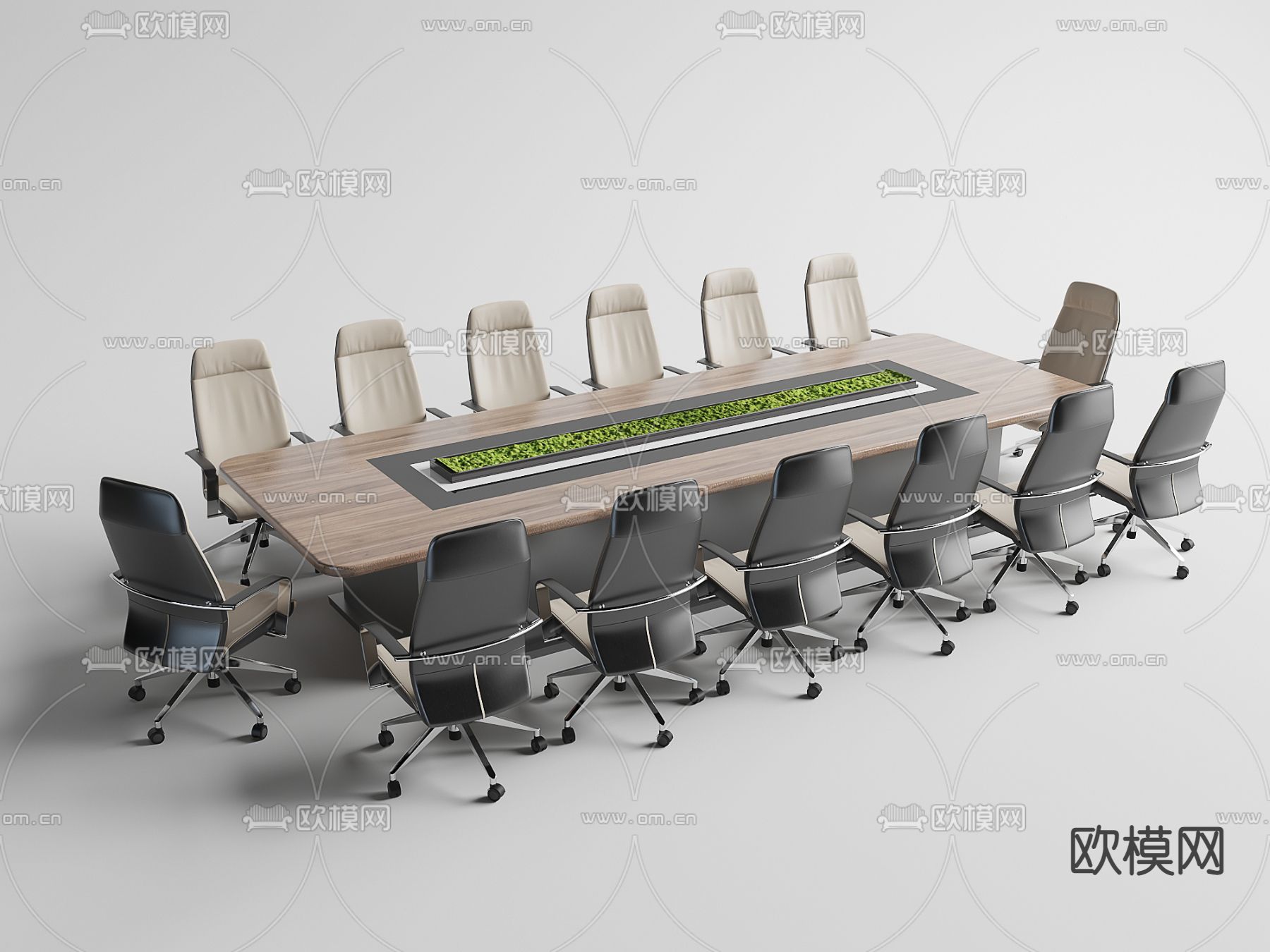 会议桌椅 会议台3d模型