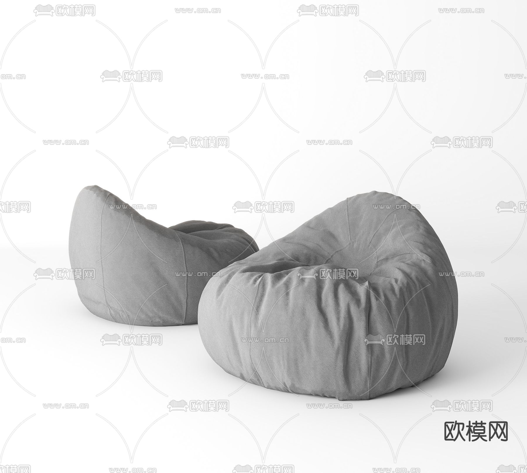 现代懒人沙发3d模型下载_ID12244376_3dmax免费模型-欧模网