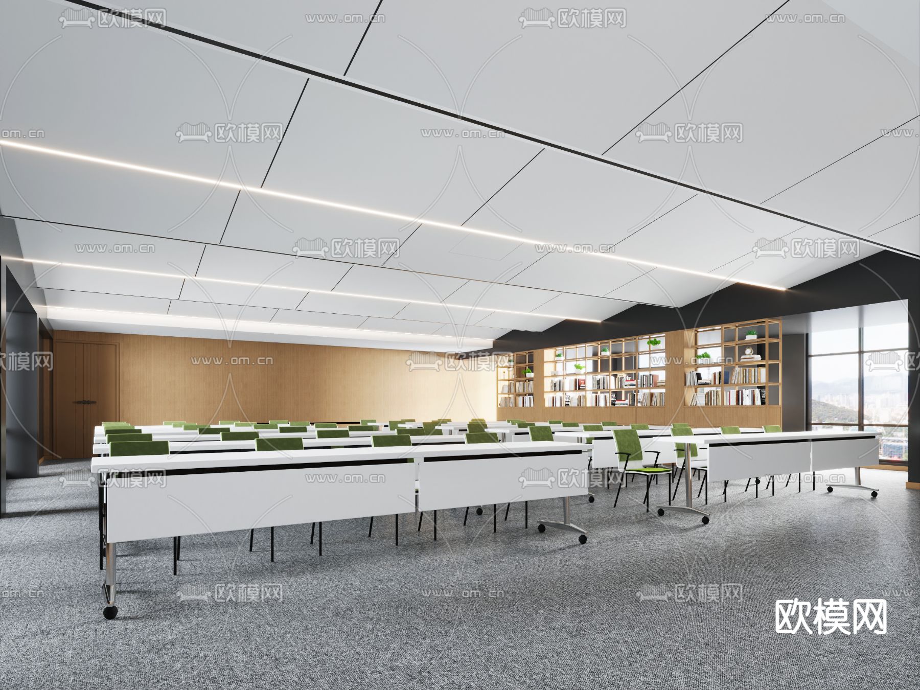 现代大学教室3d模型